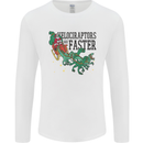Christmas Velociraptors are Faster Dinosaur Mens Long Sleeve T-Shirt White