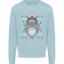 Christmas Viking Funny Thor Odin Valhalla Mens Sweatshirt Jumper Light Blue