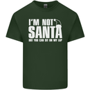 Christmas You Can Sit on My Lap Funny Mens Cotton T-Shirt Tee Top Forest Green