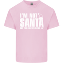 Christmas You Can Sit on My Lap Funny Mens Cotton T-Shirt Tee Top Light Pink