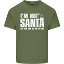 Christmas You Can Sit on My Lap Funny Mens Cotton T-Shirt Tee Top Military Green