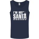 Christmas You Can Sit on My Lap Funny Mens Vest Tank Top Navy Blue