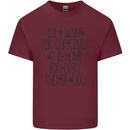 Christmas a Home for Every Shelter Dog Mens Cotton T-Shirt Tee Top Maroon