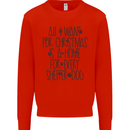 Christmas a Home for Every Shelter Dog Mens Sweatshirt Jumper Bright Red