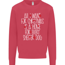 Christmas a Home for Every Shelter Dog Mens Sweatshirt Jumper Heliconia
