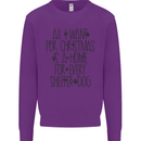 Christmas a Home for Every Shelter Dog Mens Sweatshirt Jumper Purple