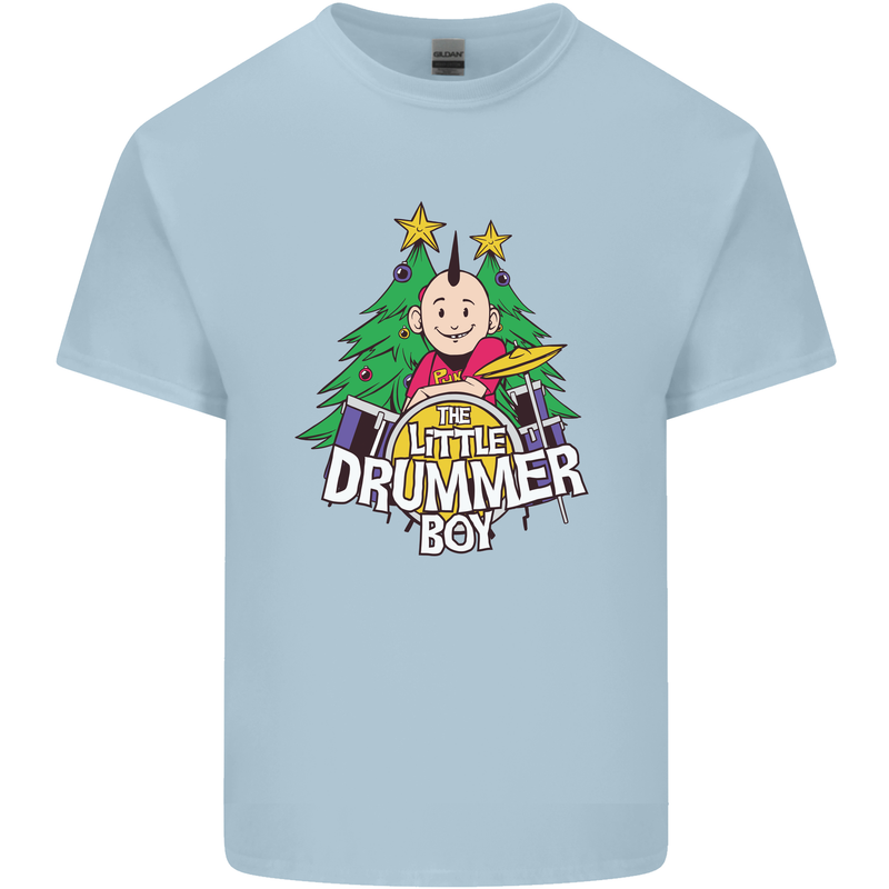 Christmas the Little Drummer Boy Funny Mens Cotton T-Shirt Tee Top Light Blue