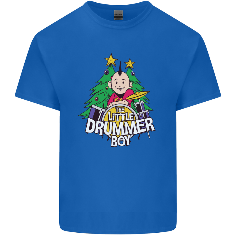 Christmas the Little Drummer Boy Funny Mens Cotton T-Shirt Tee Top Royal Blue