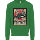 Classic Hotrod Vintage Iron Hot Rod Dragster Kids Sweatshirt Jumper Irish Green