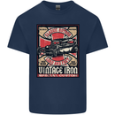 Classic Hotrod Vintage Iron Hot Rod Dragster Kids T-Shirt Childrens Navy Blue