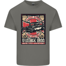 Classic Hotrod Vintage Iron Hot Rod Dragster Mens Cotton T-Shirt Tee Top Charcoal