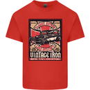 Classic Hotrod Vintage Iron Hot Rod Dragster Mens Cotton T-Shirt Tee Top Red