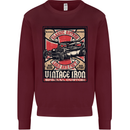 Classic Hotrod Vintage Iron Hot Rod Dragster Mens Sweatshirt Jumper Maroon