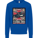 Classic Hotrod Vintage Iron Hot Rod Dragster Mens Sweatshirt Jumper Royal Blue