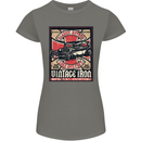 Classic Hotrod Vintage Iron Hot Rod Dragster Womens Petite Cut T-Shirt Charcoal