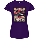 Classic Hotrod Vintage Iron Hot Rod Dragster Womens Petite Cut T-Shirt Purple
