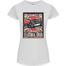 Classic Hotrod Vintage Iron Hot Rod Dragster Womens Petite Cut T-Shirt White