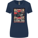 Classic Hotrod Vintage Iron Hot Rod Dragster Womens Wider Cut T-Shirt Navy Blue