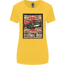 Classic Hotrod Vintage Iron Hot Rod Dragster Womens Wider Cut T-Shirt Yellow
