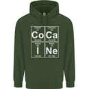 Cocaine Periodic Table Funny Drug Culture Mens 80% Cotton Hoodie Forest Green