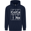 Cocaine Periodic Table Funny Drug Culture Mens 80% Cotton Hoodie Navy Blue