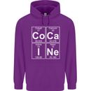 Cocaine Periodic Table Funny Drug Culture Mens 80% Cotton Hoodie Purple