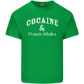 Cocaine and Protein Shakes Gym Drugs Funny Mens Cotton T-Shirt Tee Top Irish Green