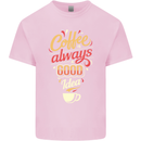Coffee Is Always a Good Idea Funny Mens Cotton T-Shirt Tee Top Light Pink