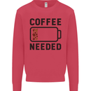 Coffee Needed Funny Addict Kids Sweatshirt Jumper Heliconia