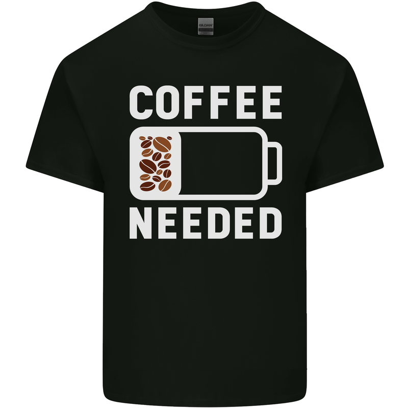 Coffee Needed Funny Addict Mens Cotton T-Shirt Tee Top Black