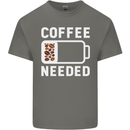 Coffee Needed Funny Addict Mens Cotton T-Shirt Tee Top Charcoal