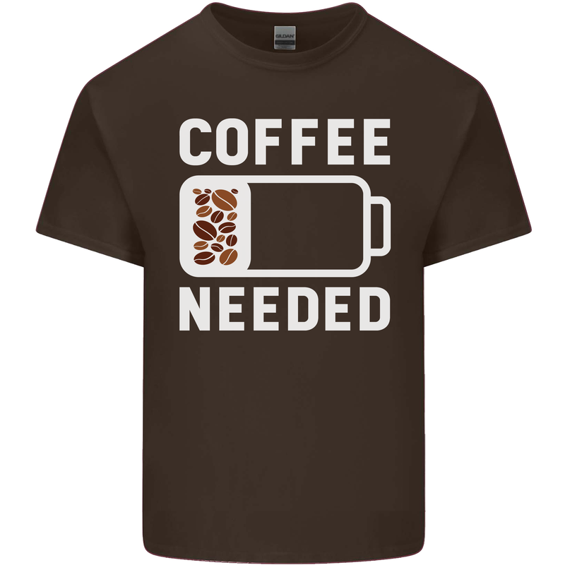 Coffee Needed Funny Addict Mens Cotton T-Shirt Tee Top Dark Chocolate
