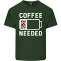 Coffee Needed Funny Addict Mens Cotton T-Shirt Tee Top Forest Green