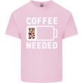 Coffee Needed Funny Addict Mens Cotton T-Shirt Tee Top Light Pink