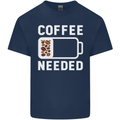 Coffee Needed Funny Addict Mens Cotton T-Shirt Tee Top Navy Blue