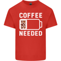 Coffee Needed Funny Addict Mens Cotton T-Shirt Tee Top Red