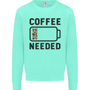 Coffee Needed Funny Addict Mens Sweatshirt Jumper Peppermint