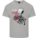 Coffee or Death Skull Mens Cotton T-Shirt Tee Top Sports Grey