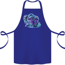 Cololurful Leopard Wild Cat Panther Cotton Apron 100% Organic Royal Blue
