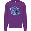 Cololurful Leopard Wild Cat Panther Kids Sweatshirt Jumper Purple