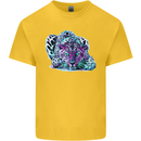 Cololurful Leopard Wild Cat Panther Kids T-Shirt Childrens Yellow
