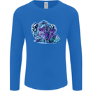 Cololurful Leopard Wild Cat Panther Mens Long Sleeve T-Shirt Royal Blue