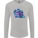 Cololurful Leopard Wild Cat Panther Mens Long Sleeve T-Shirt Sports Grey