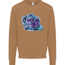 Cololurful Leopard Wild Cat Panther Mens Sweatshirt Jumper Caramel Latte