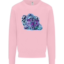 Cololurful Leopard Wild Cat Panther Mens Sweatshirt Jumper Light Pink