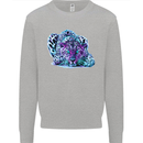 Cololurful Leopard Wild Cat Panther Mens Sweatshirt Jumper Sports Grey