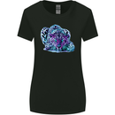 Cololurful Leopard Wild Cat Panther Womens Wider Cut T-Shirt Black