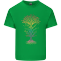 Colourful DNA Tree Biology Science Mens Cotton T-Shirt Tee Top Irish Green