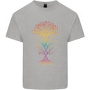 Colourful DNA Tree Biology Science Mens Cotton T-Shirt Tee Top Sports Grey