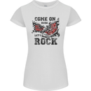 Come on Dude Let's Rock Trainers Womens Petite Cut T-Shirt White